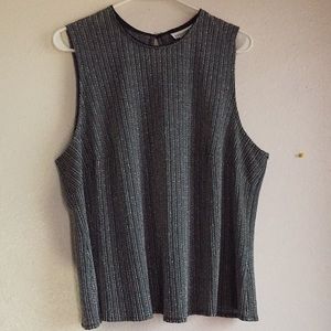 After dark stretch metallic  gray cami top Sz:2X